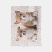 Kutest Baby Animals | Twee vergaderingen van de Ba Fleece Deken (Voorkant)