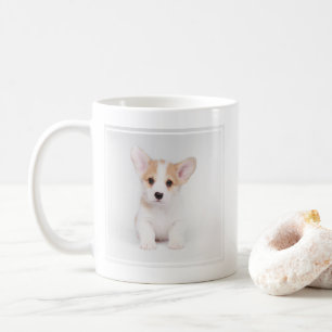 Kutest Baby Animals White Corgi Puppy Koffiemok