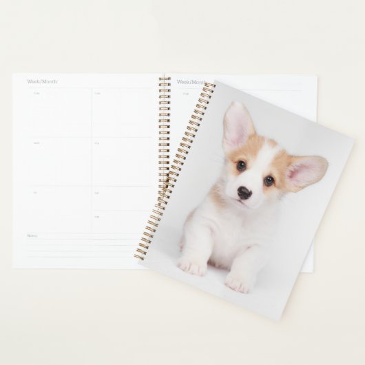Kutest Baby Animals | White Corgi Puppy Planner (Display)