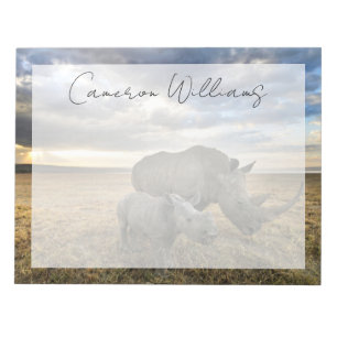 Kutest Baby Animals   Witte Rijn en Calf Notitieblok