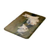 Kutest Baby Animals | Witte Terriers West Highland Badmat (Gekanteld)
