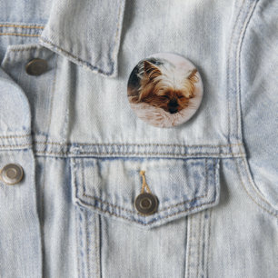 Kutest Baby Animals   Yorkshire Terrier Ronde Button 5,7 Cm