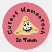 Kutest Hamantash in de stad Hamantaschen Purim Ronde Sticker (Voorkant)