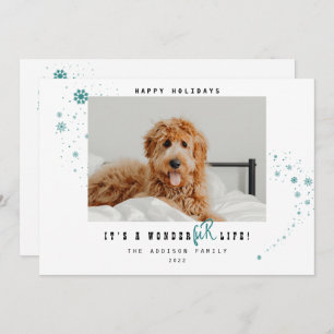 Kutest Het is een WonderFUR Life Pet met kerstfoto Feestdagenkaart
