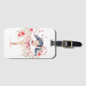 Kutje ballerina meisje bagagelabel (Voorkant (horizontaal))