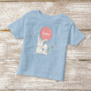 Kutje meisje konijntje met naam kinder shirts