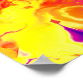 Kutkleurig abstract fantoomkussen poster (Hoek)