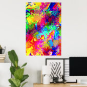 Kutkleurig abstract fantoomkussen poster (Thuiskantoor)