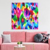 Kutkleurig abstract schilderontwerp canvas afdruk (Insitu (Woonkamer))