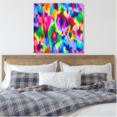 Kutkleurig abstract schilderontwerp canvas afdruk (Insitu (Slaapkamer))