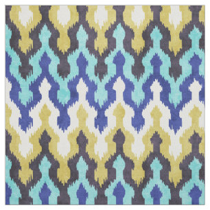 Kutkleurig blauw geel chevraanikatpatroon stof