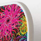 Kutkleurig draaipatroon mok sleutelhanger pickleball paddle (Links Detail)