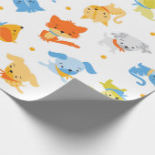Kutkleurig katten- en heuppapier cadeaupapier (Hoek)