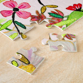 Kutkleurige bloemen legpuzzel (Zijkant)