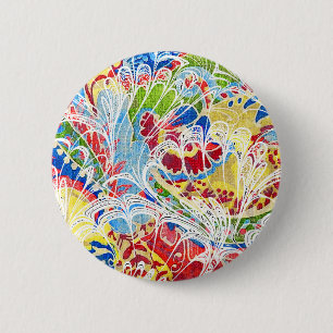 Kutkleurige florale samsung galaxy wallet ronde button 5,7 cm