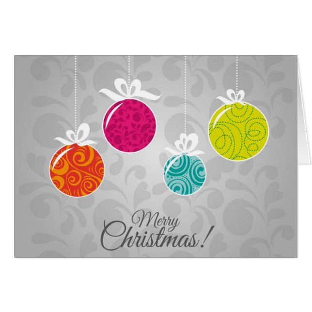 Kutkleurige kerstfeestversieringen (Voorkant Horizontaal)