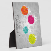 Kutkleurige kerstfeestversieringen fotoplaat (Zijkant)