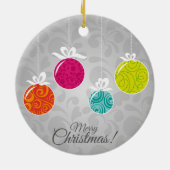 Kutkleurige kerstfeestversieringen keramisch ornament (Achterkant)