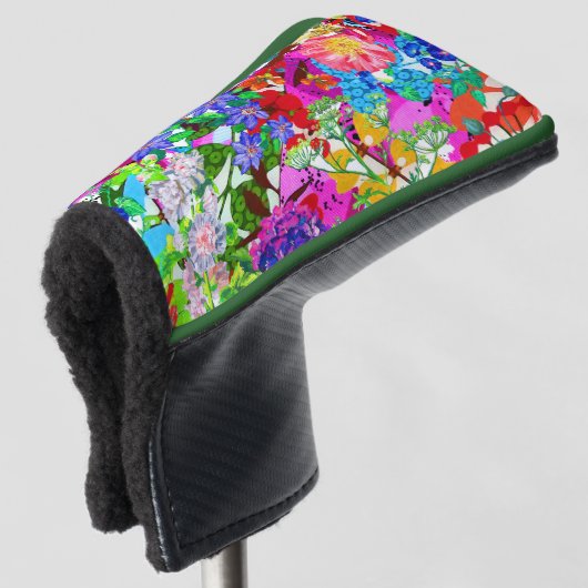 Kutkleurige magische bloemen All-Over-Print T-Shir Golfheadcover (3/4 voorkant)