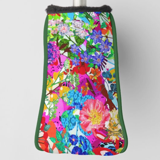 Kutkleurige magische bloemen All-Over-Print T-Shir Golfheadcover (Draai 90)
