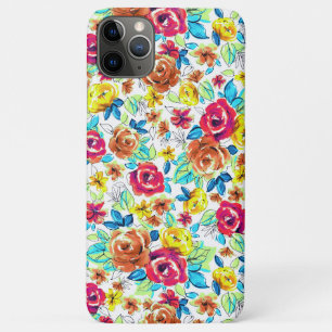 Kutkleurige rozen patronen iPhone 11 pro max hoesje