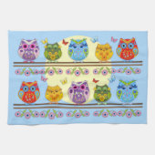 Kutkleurige zomeruil theedoek (Horizontaal)