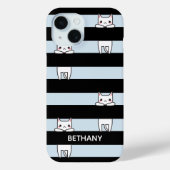 Kutklimmers op zwarte en blauwe strepen Case-Mate iPhone case (Achterkant)