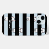 Kutklimmers op zwarte en blauwe strepen Case-Mate iPhone case (Achterkant (horizontaal))