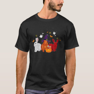 Kutkonijn in halloween Costume Rabbit Zombie Wit T-shirt