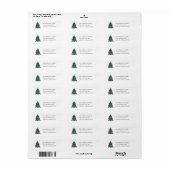 Kutoupe kerstboom | Terugkeeradres feestdag Etiket (Full Sheet)