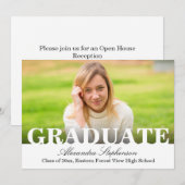 Kutout Style Elegant Foto Afstuderen kondiging Kaart (Voorkant / Achterkant)