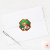 Kutrendierkerst Ronde Sticker (Envelop)