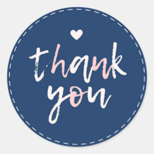 Kutrofiel blauw dank voor aankoop ronde sticker