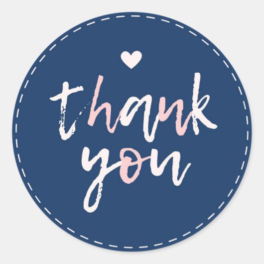 Kutrofiel blauw dank voor aankoop ronde sticker (Voorkant)