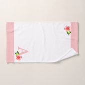 Kutroze monogram met bloembadhanddoekset bad handdoek (Handdoek)