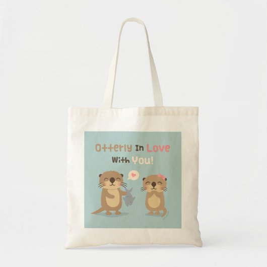 Kutsen in liefde met je Otter Pun Canvas tas (Voorkant)