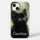 Kutst zwarte keuken met blauwe ogen,  Case-Mate iPhone case (Achterkant)