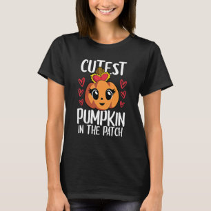 Kutste pompoen in het Kind van de pleister hallowe T-shirt