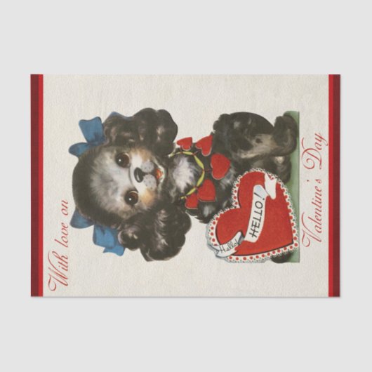 Kutste Valentijnse Puppy Ever!! tissue papier (Voorkant)