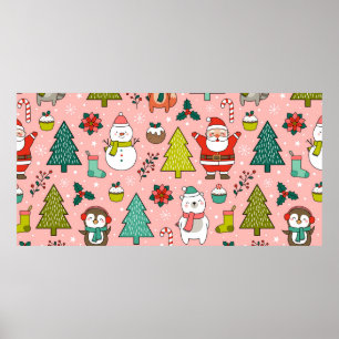 Kuttekenfilm, pijnbomen en kerst e poster