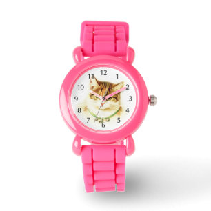 Kutten met riemen op ketting - voor kattenliefhebb horloge