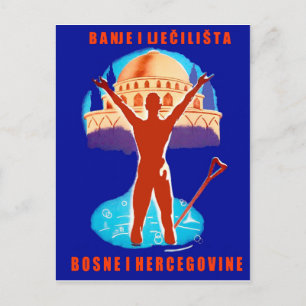 Kuurhotels uit Bosnië, vintage reizen Briefkaart