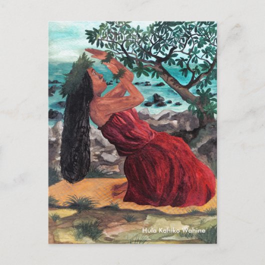 Kuuwehi hula kamani tree briefkaart (Voorkant)