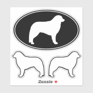 Kuvasz Hondenras Silhouetten Vinyl Sticker Set