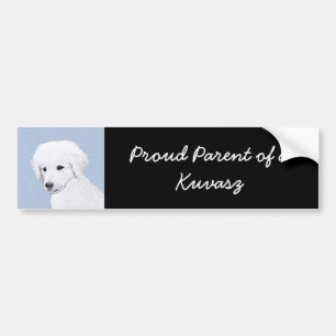 Kuvasz-schildering - Cute Original Dog Art Bumpersticker