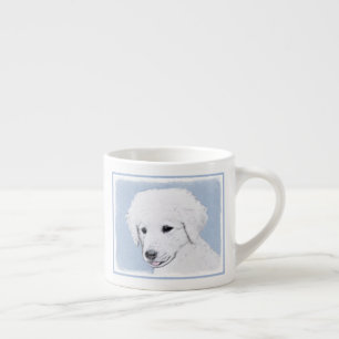 Kuvasz-schildering - Cute Original Dog Art Espresso Kop
