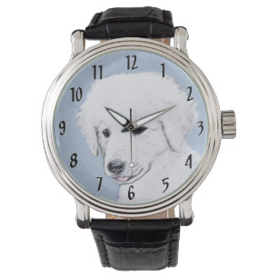 Kuvasz-schildering - Cute Original Dog Art Horloge