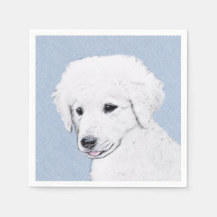 Kuvasz-schildering - Cute Original Dog Art Servet