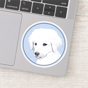 Kuvasz-schildering - Cute Original Dog Art Sticker