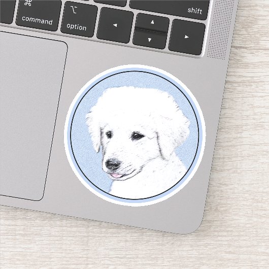 Kuvasz-schildering - Cute Original Dog Art Sticker (Detail)